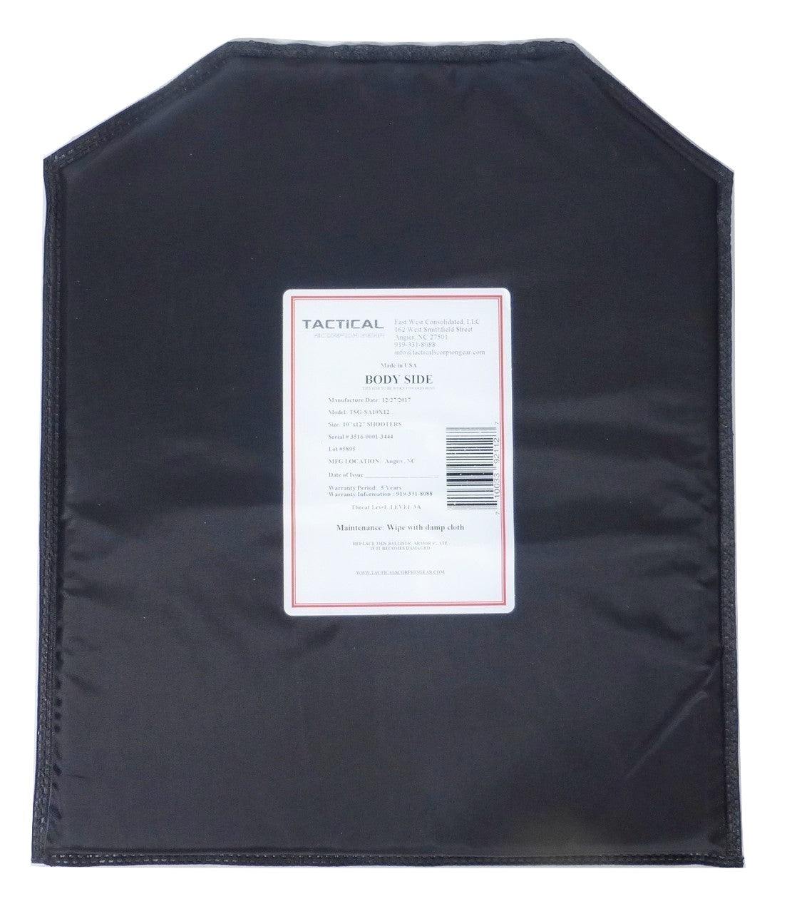 Tactical Scorpion Gear – Level IIIA 3A Soft Body Armor Inserts for Wildcat Vest Plate Carrier Scorpion