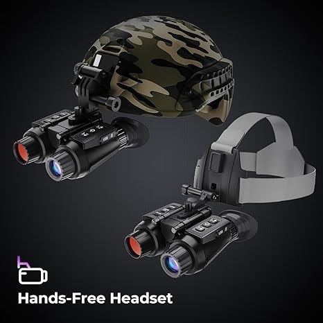 GOYOJO 4K Head-Mounted Night Vision Goggles & Binoculars – Infrared NVG with 4 Color Vision, Manual Focus & 8X Digital Zoom for Hunting, Camping, and Outdoor Surveillance