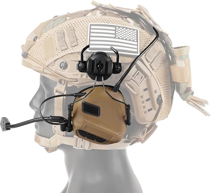 Tactical Helmet with Headset,4in1 Upgraded Adjustable with Helmet Cover for Airsoft Cosplay Military Tactical Gear