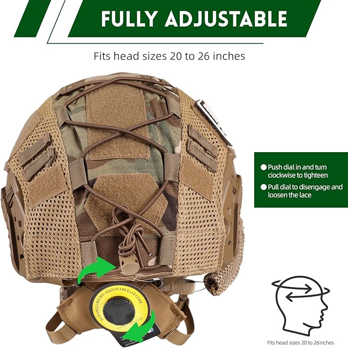 Tactical Helmet with Headset,4in1 Upgraded Adjustable with Helmet Cover for Airsoft Cosplay Military Tactical Gear