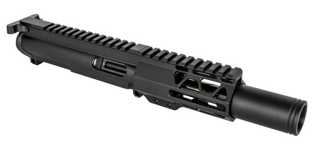 BG Complete 4.5" 9mm Upper Receiver - Black | FLASH CAN | 4.25" M-LOK | With BCG & CH
