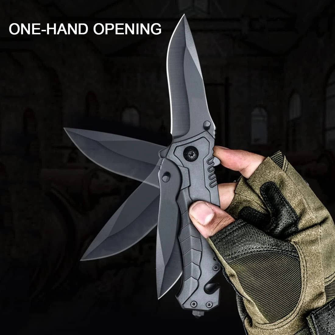 7.4" SPRING OPEN ASSISTED TACTICAL FOLDING POCKET KNIFE EDC Blade Tactical Tool
