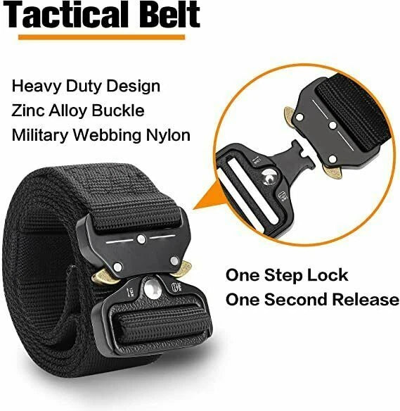 MEN Casual Military Tactical Army Adjustable Quick Release Belts Pants Waistband