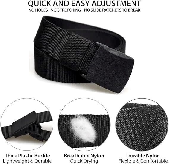 Men Casual Military Tactical Army Adjustable Quick Release Belts Pants Waistband