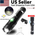 Rechargeable 990000LM LED Flashlight Tactical Police Super Bright Torch Zoomable