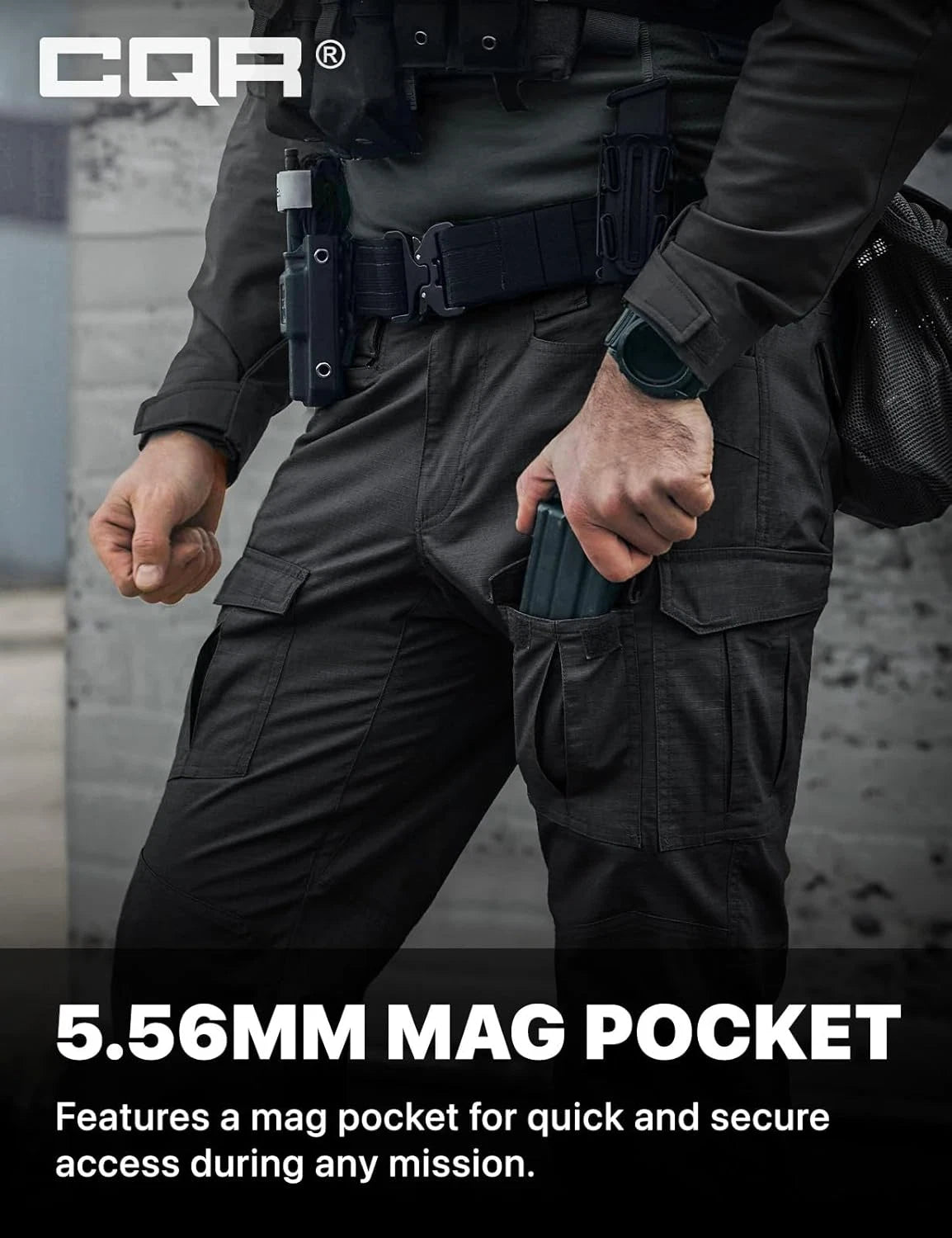 Men'S Flex Ripstop Tactical Pants, Water Resistant Stretch Cargo Pants, Lightweight EDC Hiking Work Pants